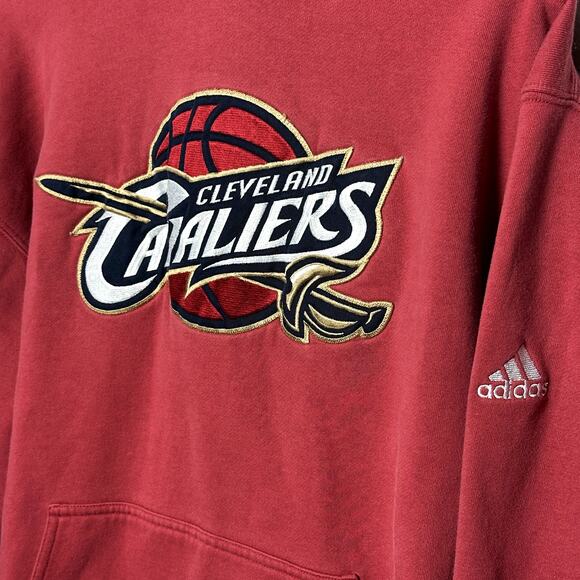 Cleveland Cavaliers Hoodie Size large Y2K Era Size Large Adidas - Picture 3 of 5
